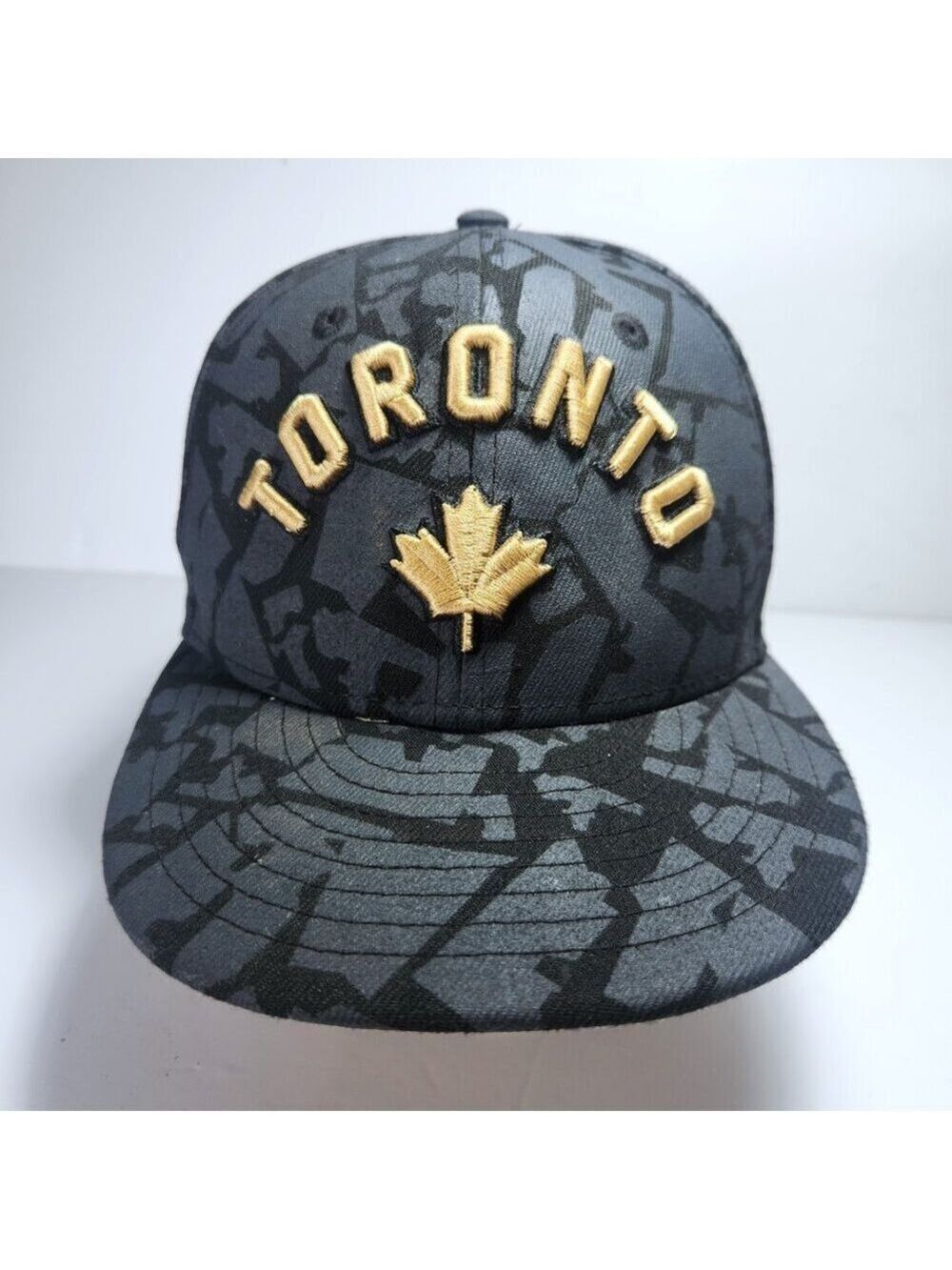 Toronto Raptors NBA Youth Hat Cap City Edition Charcoal Gold Embroidered Logos